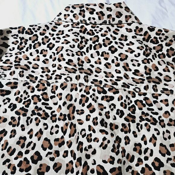 Coral Bay Womens Blouse Multi-Color Size Large Cotton Blend 3/4 Sleeve Stretch - Picture 12 of 12